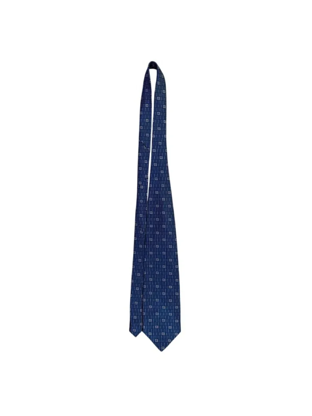 Parkster Mens Blue Silk Handmade Neck Tie Star Dot Pattern